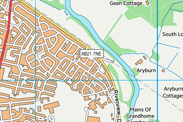 AB21 7NE map - OS VectorMap District (Ordnance Survey)