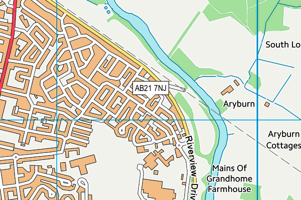 AB21 7NJ map - OS VectorMap District (Ordnance Survey)