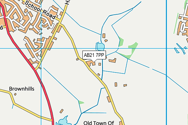 AB21 7PP map - OS VectorMap District (Ordnance Survey)
