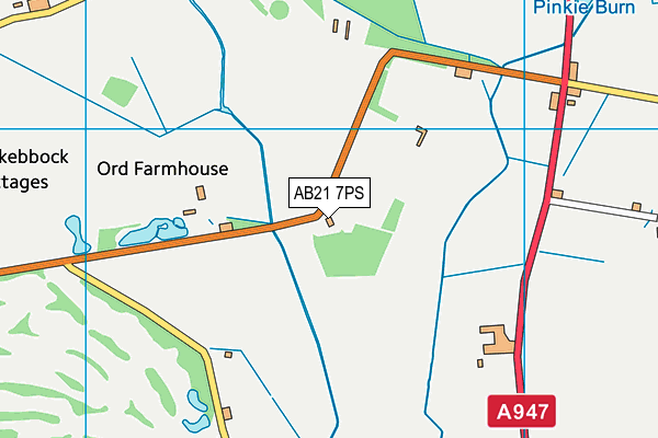 AB21 7PS map - OS VectorMap District (Ordnance Survey)