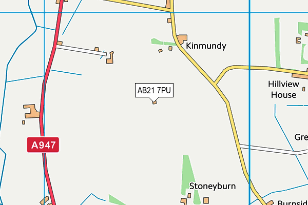 AB21 7PU map - OS VectorMap District (Ordnance Survey)