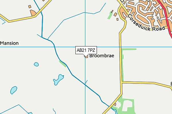 AB21 7PZ map - OS VectorMap District (Ordnance Survey)