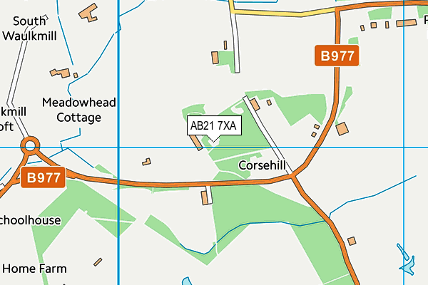 AB21 7XA map - OS VectorMap District (Ordnance Survey)