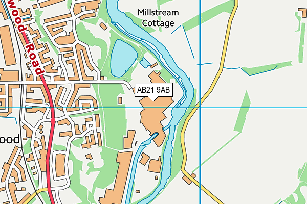 AB21 9AB map - OS VectorMap District (Ordnance Survey)