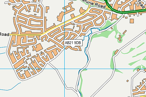 AB21 9DB map - OS VectorMap District (Ordnance Survey)