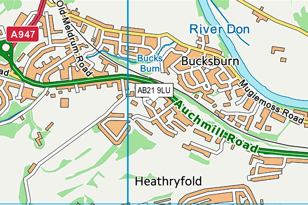 AB21 9LU map - OS VectorMap District (Ordnance Survey)