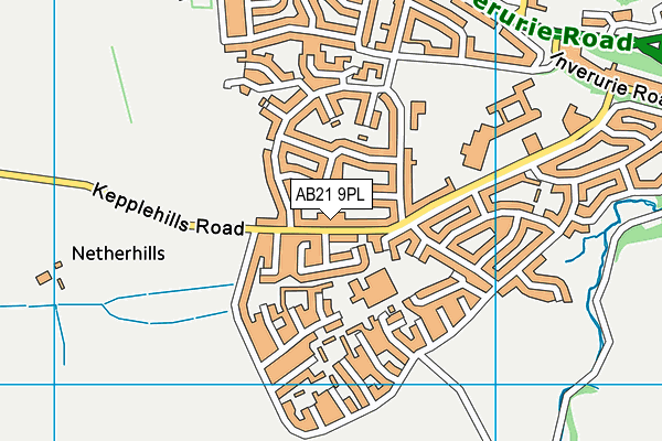 AB21 9PL map - OS VectorMap District (Ordnance Survey)