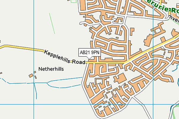 AB21 9PN map - OS VectorMap District (Ordnance Survey)
