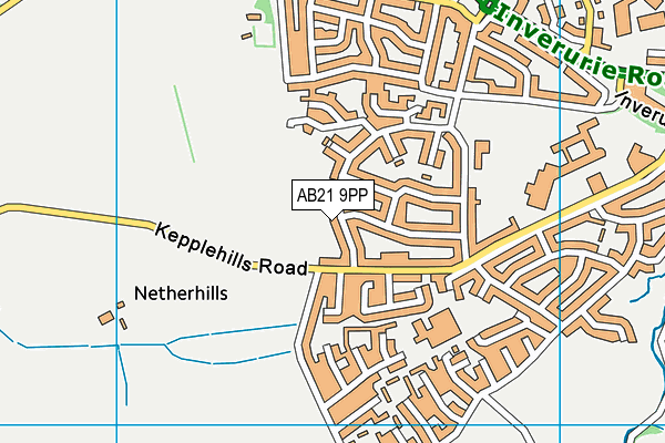 AB21 9PP map - OS VectorMap District (Ordnance Survey)