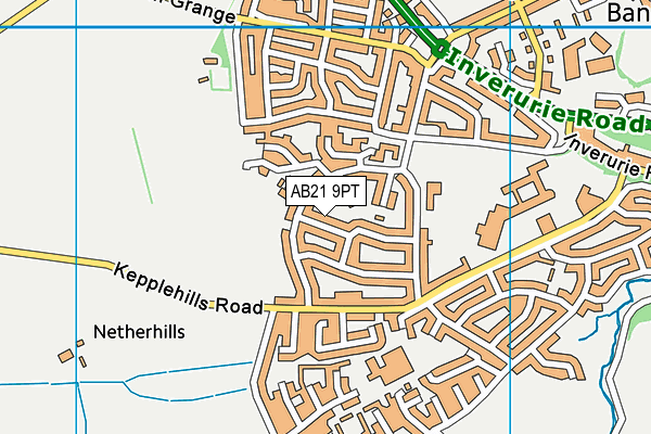 AB21 9PT map - OS VectorMap District (Ordnance Survey)