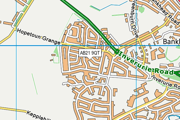 AB21 9QT map - OS VectorMap District (Ordnance Survey)