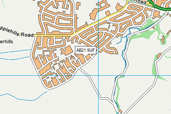 AB21 9UF map - OS VectorMap District (Ordnance Survey)