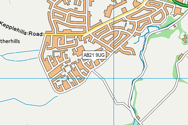 AB21 9UG map - OS VectorMap District (Ordnance Survey)