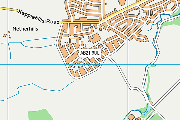 AB21 9UL map - OS VectorMap District (Ordnance Survey)