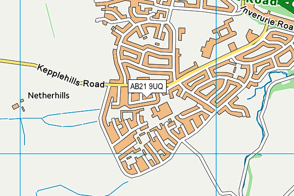 AB21 9UQ map - OS VectorMap District (Ordnance Survey)
