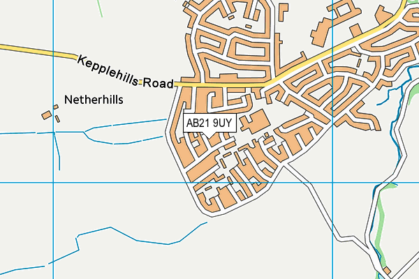 AB21 9UY map - OS VectorMap District (Ordnance Survey)