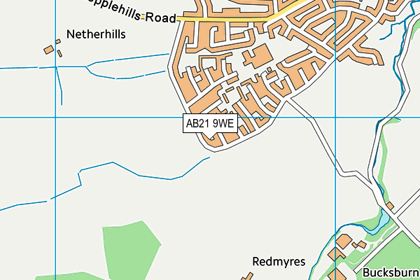 AB21 9WE map - OS VectorMap District (Ordnance Survey)