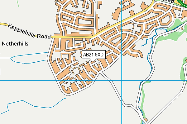 AB21 9XD map - OS VectorMap District (Ordnance Survey)