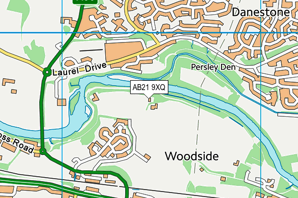 AB21 9XQ map - OS VectorMap District (Ordnance Survey)