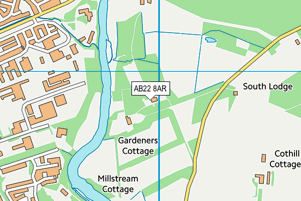 AB22 8AR map - OS VectorMap District (Ordnance Survey)
