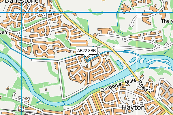 AB22 8BB map - OS VectorMap District (Ordnance Survey)