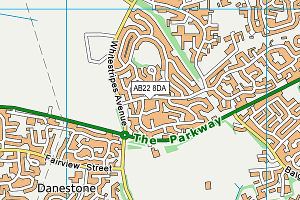 AB22 8DA map - OS VectorMap District (Ordnance Survey)