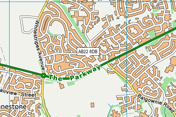 AB22 8DB map - OS VectorMap District (Ordnance Survey)