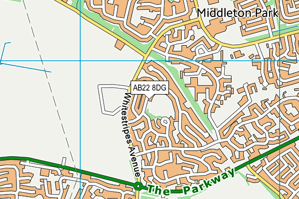 AB22 8DG map - OS VectorMap District (Ordnance Survey)