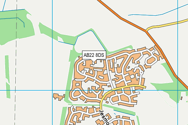 AB22 8DS map - OS VectorMap District (Ordnance Survey)