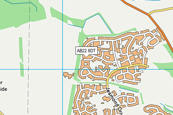 AB22 8DT map - OS VectorMap District (Ordnance Survey)