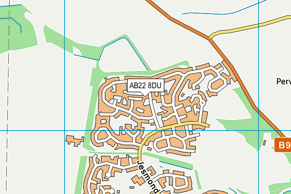 AB22 8DU map - OS VectorMap District (Ordnance Survey)
