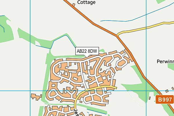 AB22 8DW map - OS VectorMap District (Ordnance Survey)