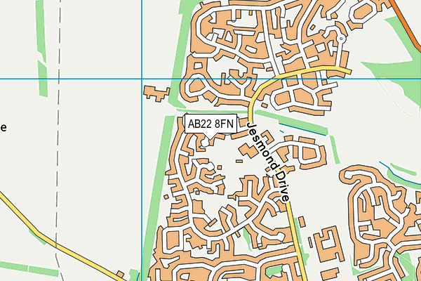 AB22 8FN map - OS VectorMap District (Ordnance Survey)