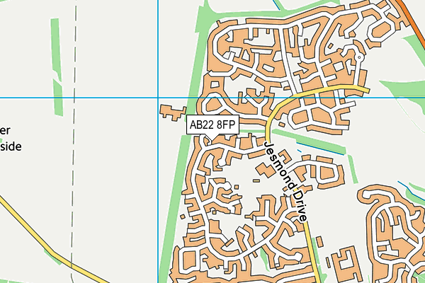 AB22 8FP map - OS VectorMap District (Ordnance Survey)