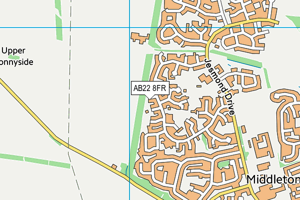 AB22 8FR map - OS VectorMap District (Ordnance Survey)