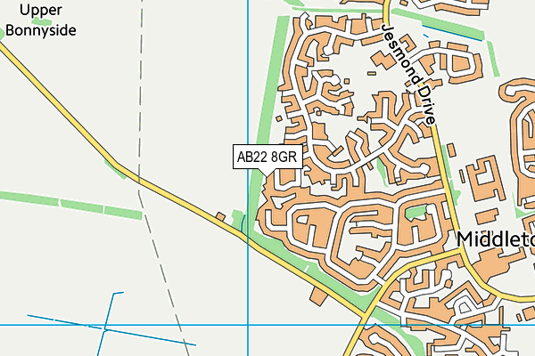 AB22 8GR map - OS VectorMap District (Ordnance Survey)
