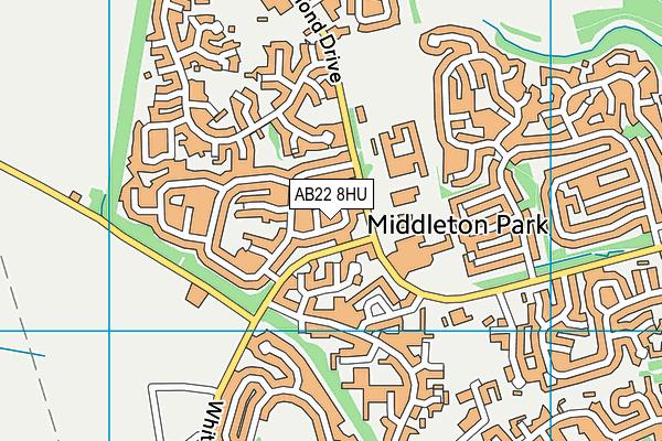 AB22 8HU map - OS VectorMap District (Ordnance Survey)