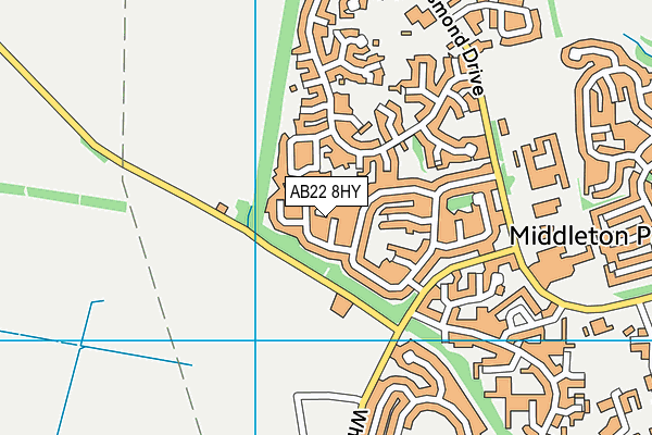 AB22 8HY map - OS VectorMap District (Ordnance Survey)