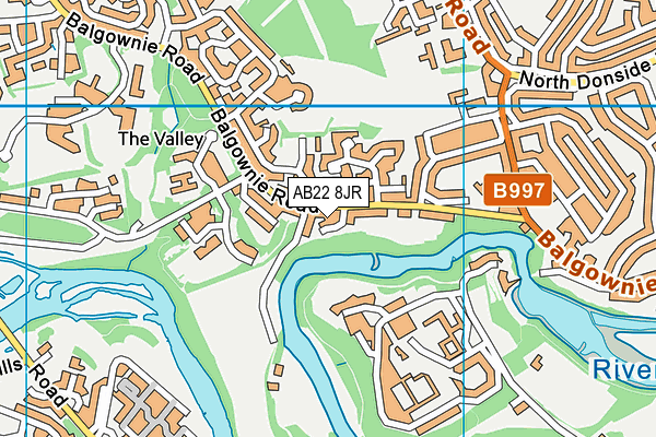 AB22 8JR map - OS VectorMap District (Ordnance Survey)