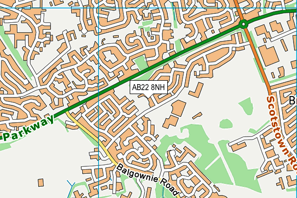 AB22 8NH map - OS VectorMap District (Ordnance Survey)