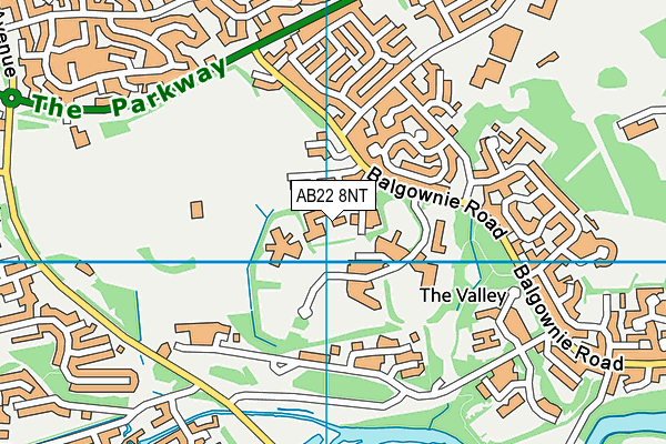 AB22 8NT map - OS VectorMap District (Ordnance Survey)