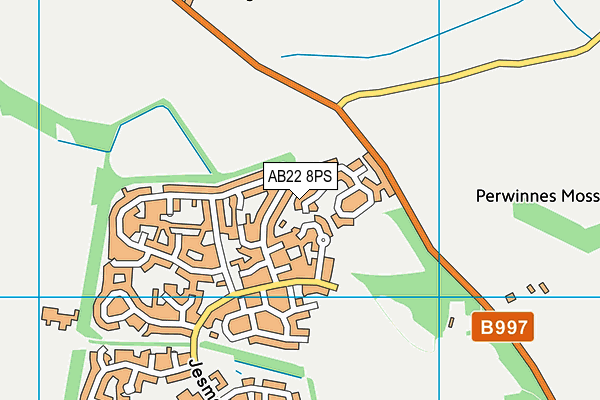 AB22 8PS map - OS VectorMap District (Ordnance Survey)