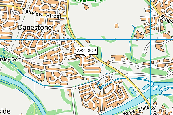 AB22 8QP map - OS VectorMap District (Ordnance Survey)