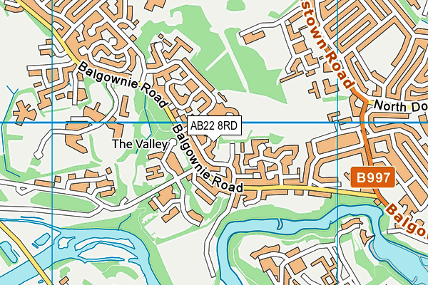 AB22 8RD map - OS VectorMap District (Ordnance Survey)