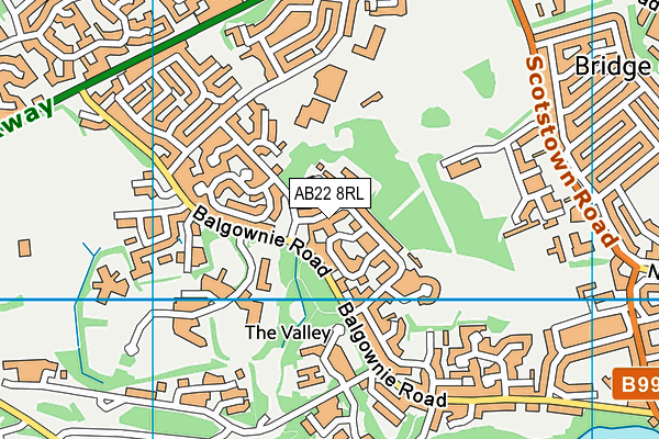 AB22 8RL map - OS VectorMap District (Ordnance Survey)