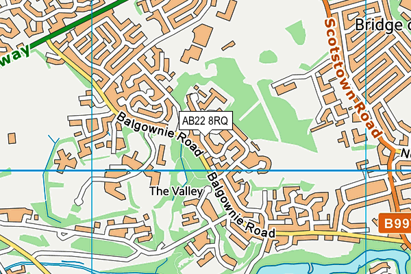 AB22 8RQ map - OS VectorMap District (Ordnance Survey)