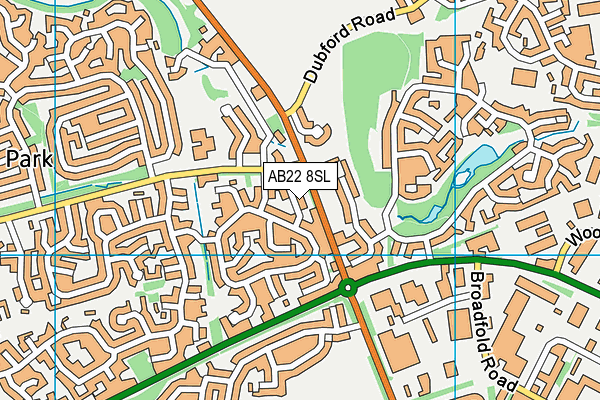 AB22 8SL map - OS VectorMap District (Ordnance Survey)