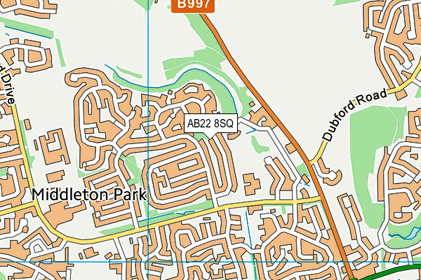AB22 8SQ map - OS VectorMap District (Ordnance Survey)