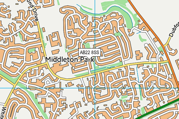 AB22 8SS map - OS VectorMap District (Ordnance Survey)
