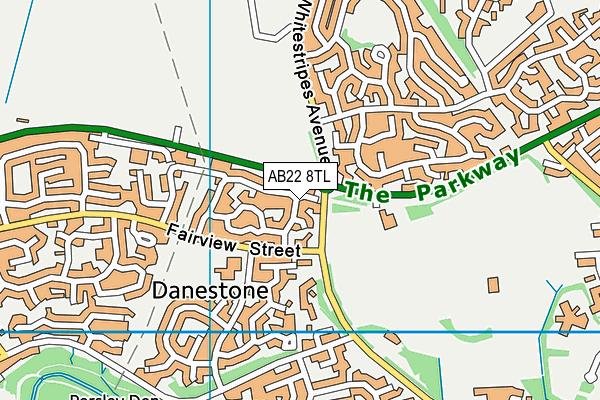 AB22 8TL map - OS VectorMap District (Ordnance Survey)